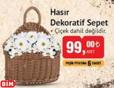 HASIR DEKORATİF SEPET